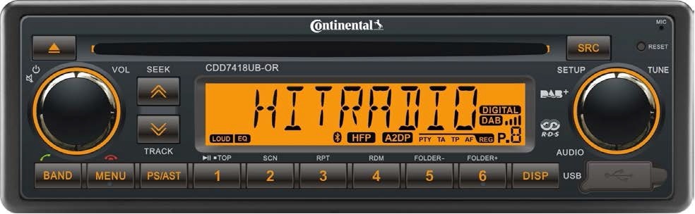 Continental DAB+ 12V bilstereo