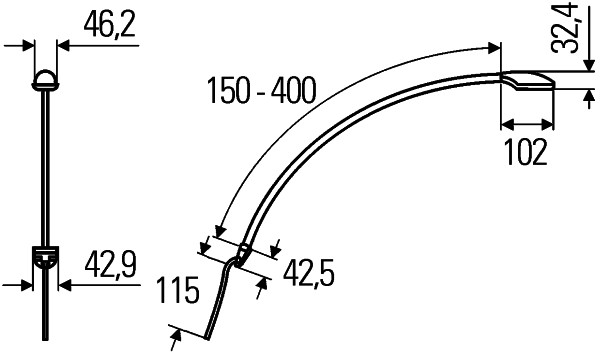 Leselampe 9-31V LED 15cm flexa