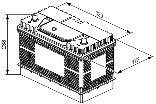 Batteri L40 105Ah 800A